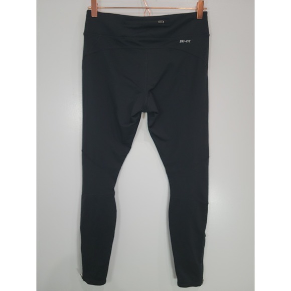 Nike Dri Fit Womens Black Running Leggings Athletic Pants M - Picture 4 of 7